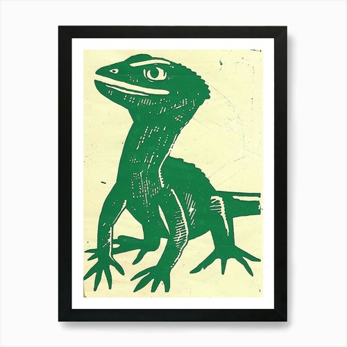 Forest green anoles lizard - green,